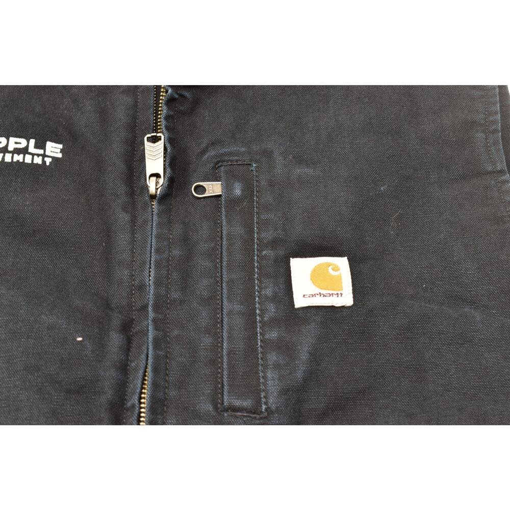 Carhartt 104277 Sherpa Lined Vest Black Cotton Duck Canvas Loose Fit Size XL - Picture 2 of 11